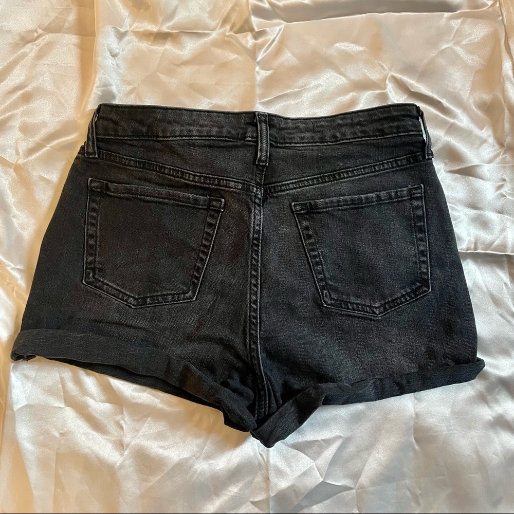 Black jean shorts